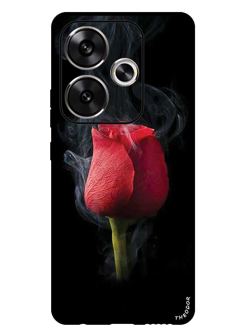 Theodor Protective Case Anti Scratch Shock Proof Bumper Cover For Xiaomi Redmi Turbo 3 Red Rose  - Image 1