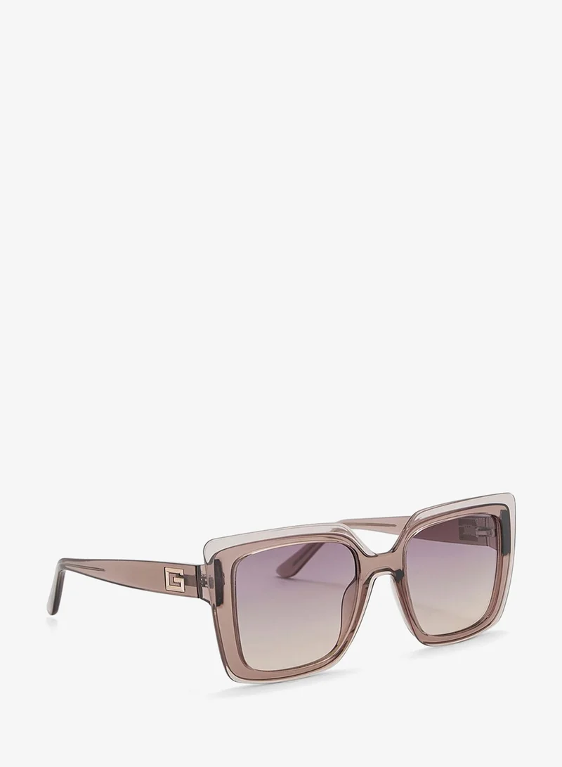 Gradient Oversized Rectangle Shape Sunglasses