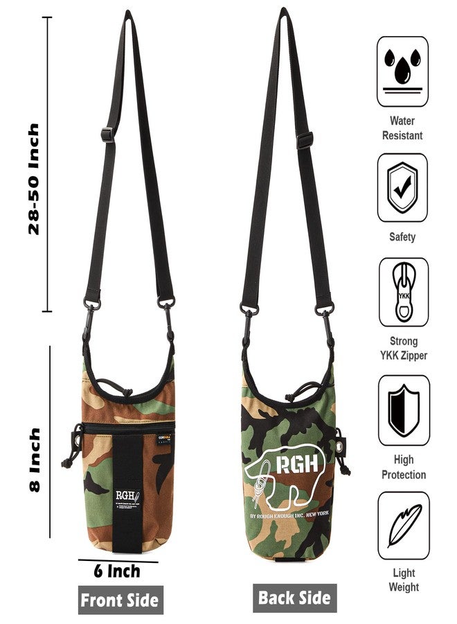 RE ROUGH ENOUGH Rough Enough Small Purse Cell Phone Crossbody Bag for Women Men Preppy Teens, Weather Resistant Cordura, Camo Army Green, Travel Dog Walking EDC - Image 5
