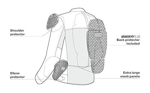 SHIMA جاكيت شيمة أوبن إير للدراجات النارية للرجال - جاكيت صيفي خفيف الوزن وقابل للتنفس مع وسادات حماية للظهر والكتف والمرفق مع تعديل العرض (بني، XXL) - Image 3