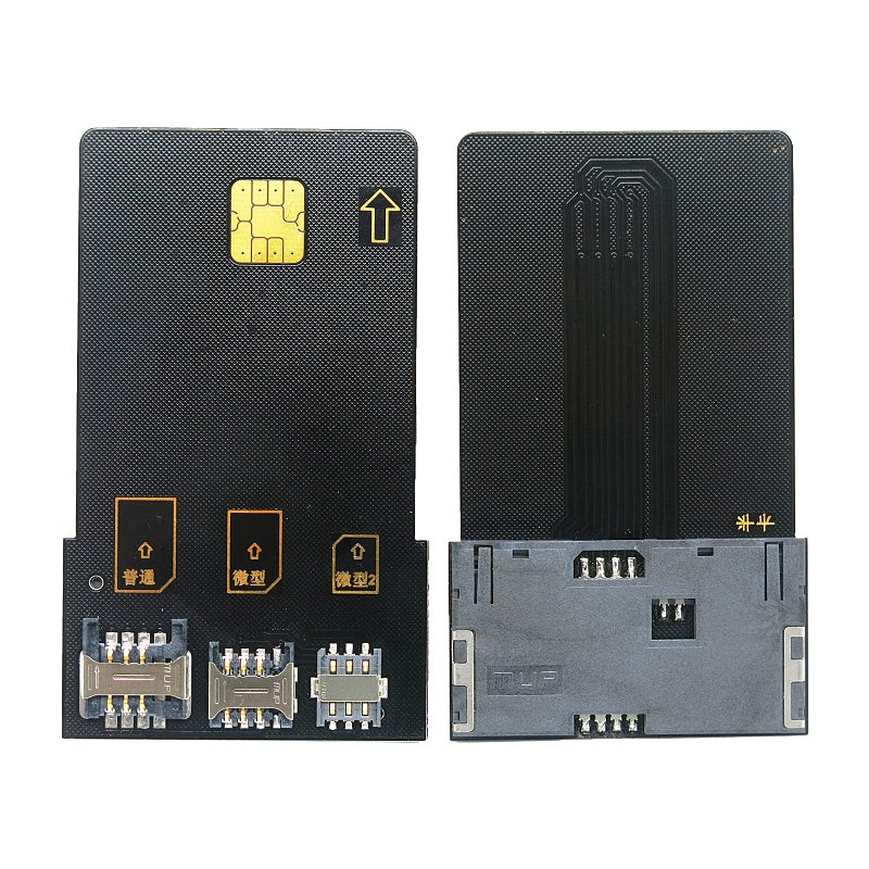 Gialer 4 in 1 Smart Card sim Card Adapter for IC Card, SIM Card with 2FF 3FF 4FF Mini Micro Nano Size - Image 1