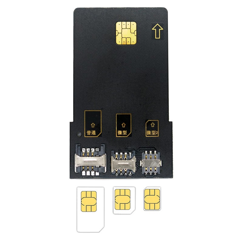 Gialer 4 in 1 Smart Card sim Card Adapter for IC Card, SIM Card with 2FF 3FF 4FF Mini Micro Nano Size - Image 3