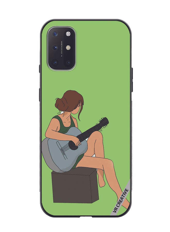 VR CREATIVE Protective Case Cover For OnePlus 8T Girl With Guitar Design Multicolour - Image 1