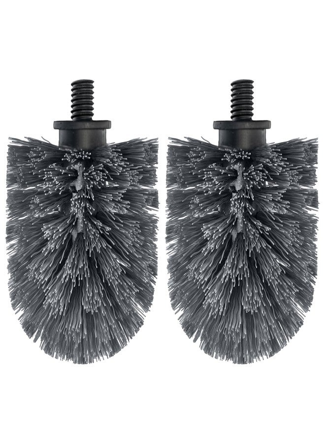Vigar Toilet Bowl Brush Replacement, 2 Pack Toilet Bowl Brush Head, 3.65-inch x 3.14-inch, Black Toilet Brush Refill for Toilet Bowl Brush and Holder - Image 1