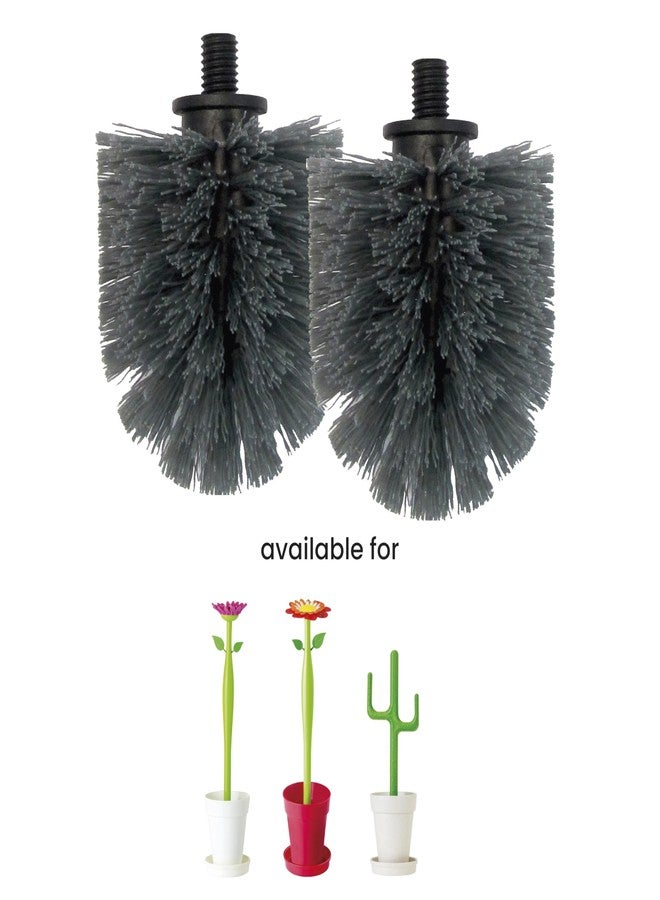 Vigar Toilet Bowl Brush Replacement, 2 Pack Toilet Bowl Brush Head, 3.65-inch x 3.14-inch, Black Toilet Brush Refill for Toilet Bowl Brush and Holder - Image 3