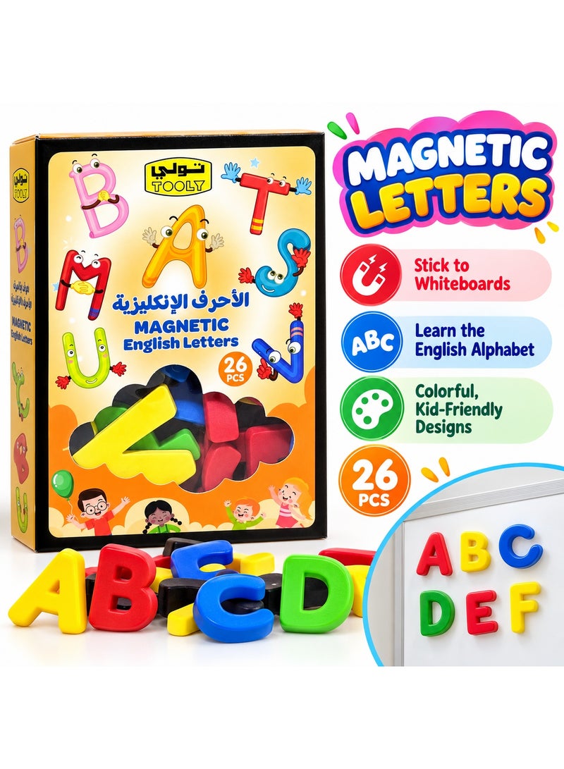 تولي مجموعة حروف إنجليزية مغناطيسية المخصصة للسبورة البيضاء(26 قطعة) - Image 2