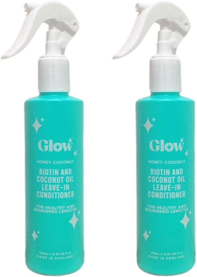 2 Glw LeaveIn Conditioner Biotin Coconut Oil Honey Coconut Fragranced 250mL Each TWIN PACK