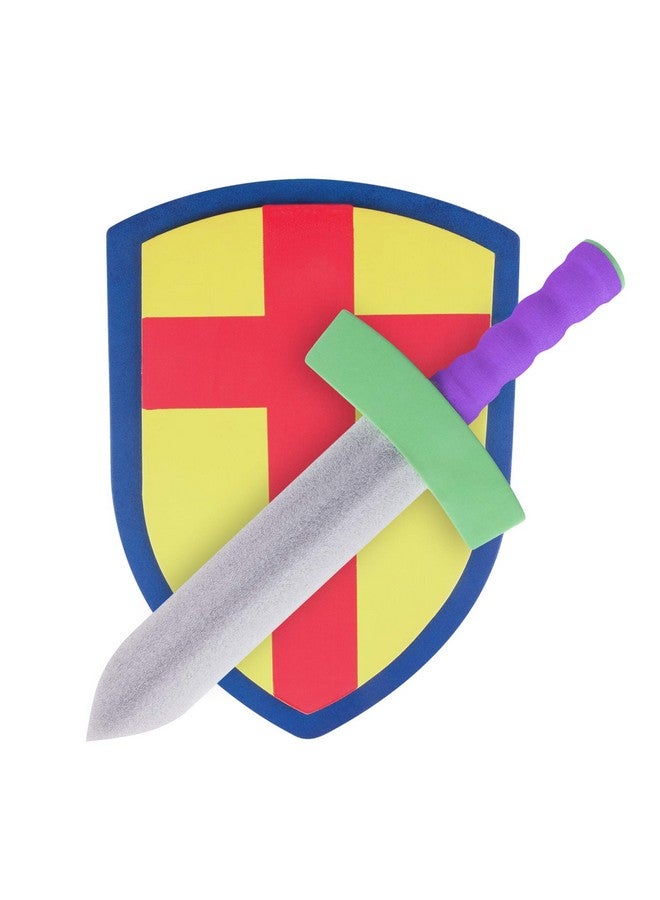Super Z Outlet Children's Foam Toy Medieval Joust Sword & Shield Knight Set Lightweight Safe for Birthday Party Activities, Event Favors, Toy Gifts - Image 1