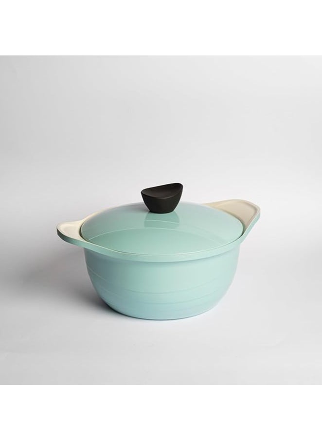 Master Gold Korean Ceramic Cooking Pot with Non-Stick Glass Lid with Lid | High Quality Cast Aluminum Cookware | Ceramic Pot | Cooking Tools  - Image 1
