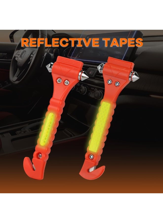 Car Safety Hammer Set of 2 Emergency Escape Tool Auto Car Window Glass Hammer Breaker and Seat Belt Cutter Escape 2-in-1 for Family Rescue & Auto Emergency Escape Tools - Image 4