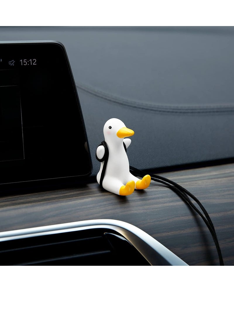 Car Decoration Super Cute Swinging Duck Car Mirror Hanging Ornament Car Interior Accessories - Image 2