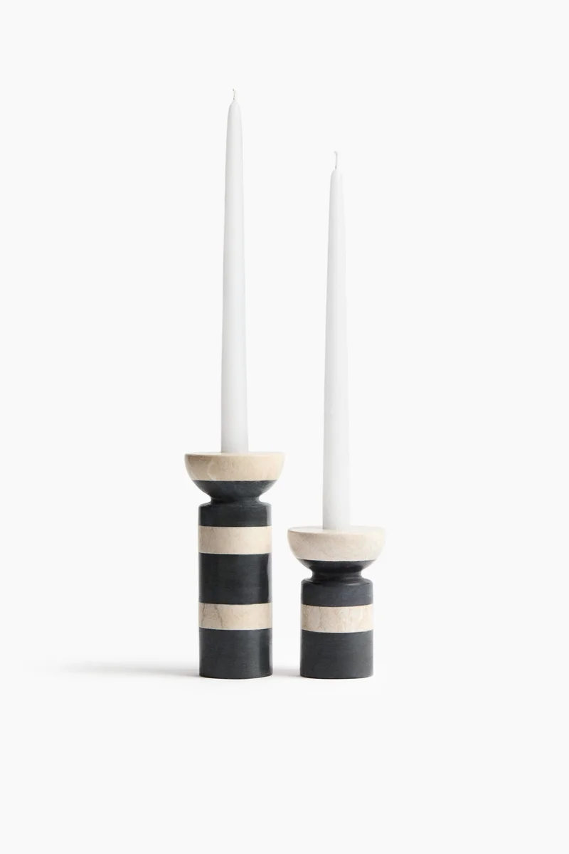 H&M Small marble candlestick
