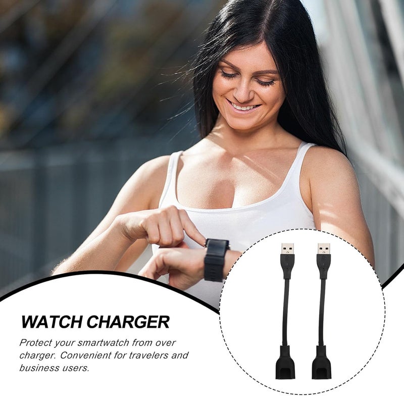 2pcs Smartwatch Charging Cords Compatible with Model 5 Basketball Edition 4 Running Version Portable Watch USB Charging Dock for Travel - Image 3