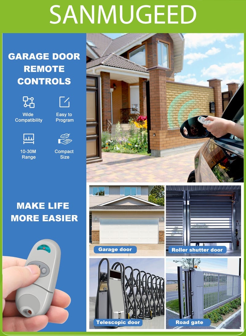 سانموجيد جهاز تحكم عن بعد محمول باليد مكون من قطعتين لـ 433 ميجا هرتز من طراز Came Top 432NA و432SA و432M و432E وجهاز إرسال لفتح بوابة المرآب - Image 3