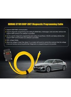 GODIAG Gt109 Doip Enetwith Voltage Display for Diagnosis Programming Coding for Bmw Benz Vw Audi Many More Obd2 Dealer Diagnostic Interface  - Image 3