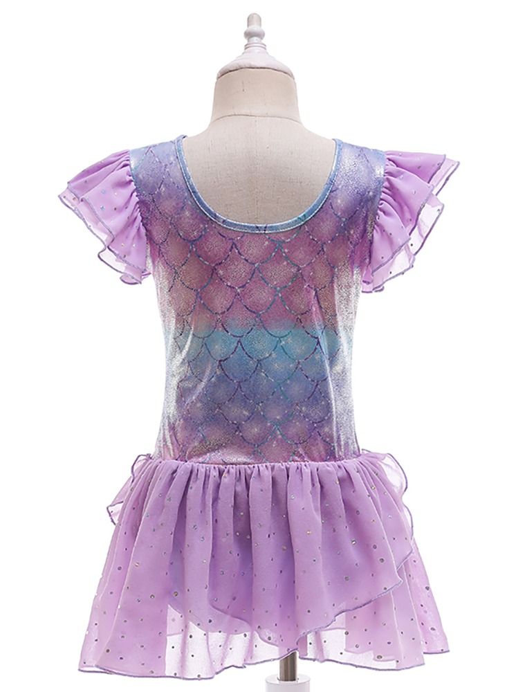Loquat Mermaid short sleeve mesh dance dress  - Image 2