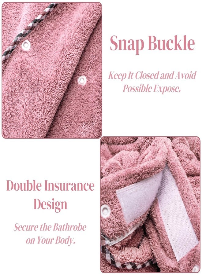 Eorbow 2 Pcs Bath Towel Wrap Set, Microfiber Soft Shower Towel with Head Cover, Adjustable Closure Bathrobe for Women, Super Absorbent Body Wrap Dress and Hair Towel for Spa Gym - Image 4