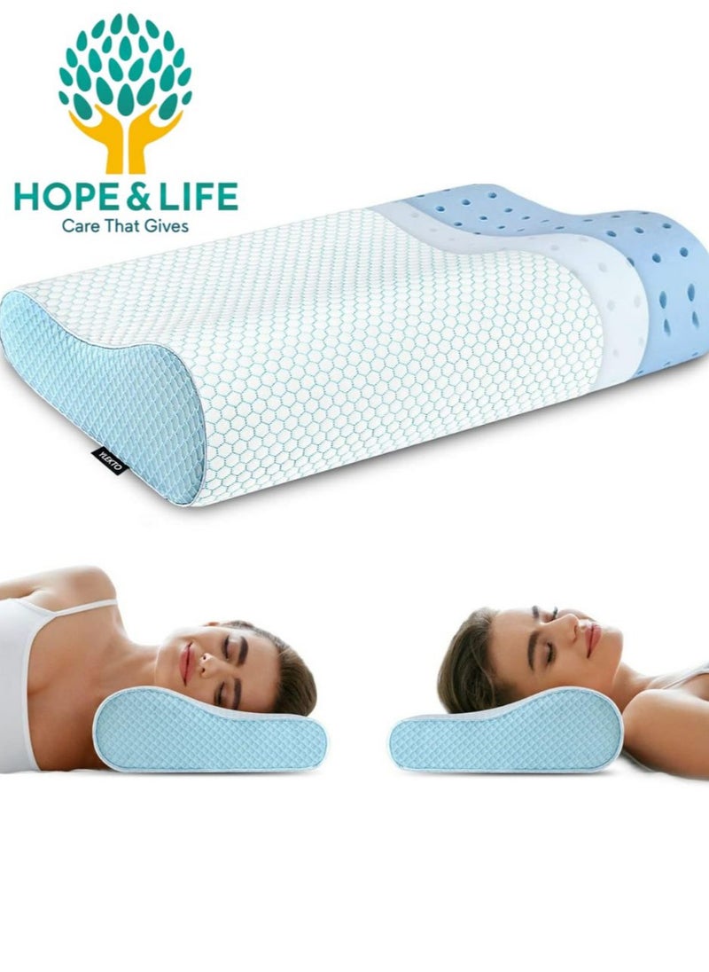 Hope And Life - Memory Foam Contour Pillow Provides Proper Neck and Neck Support - 60*35*9/11cm - Image 1