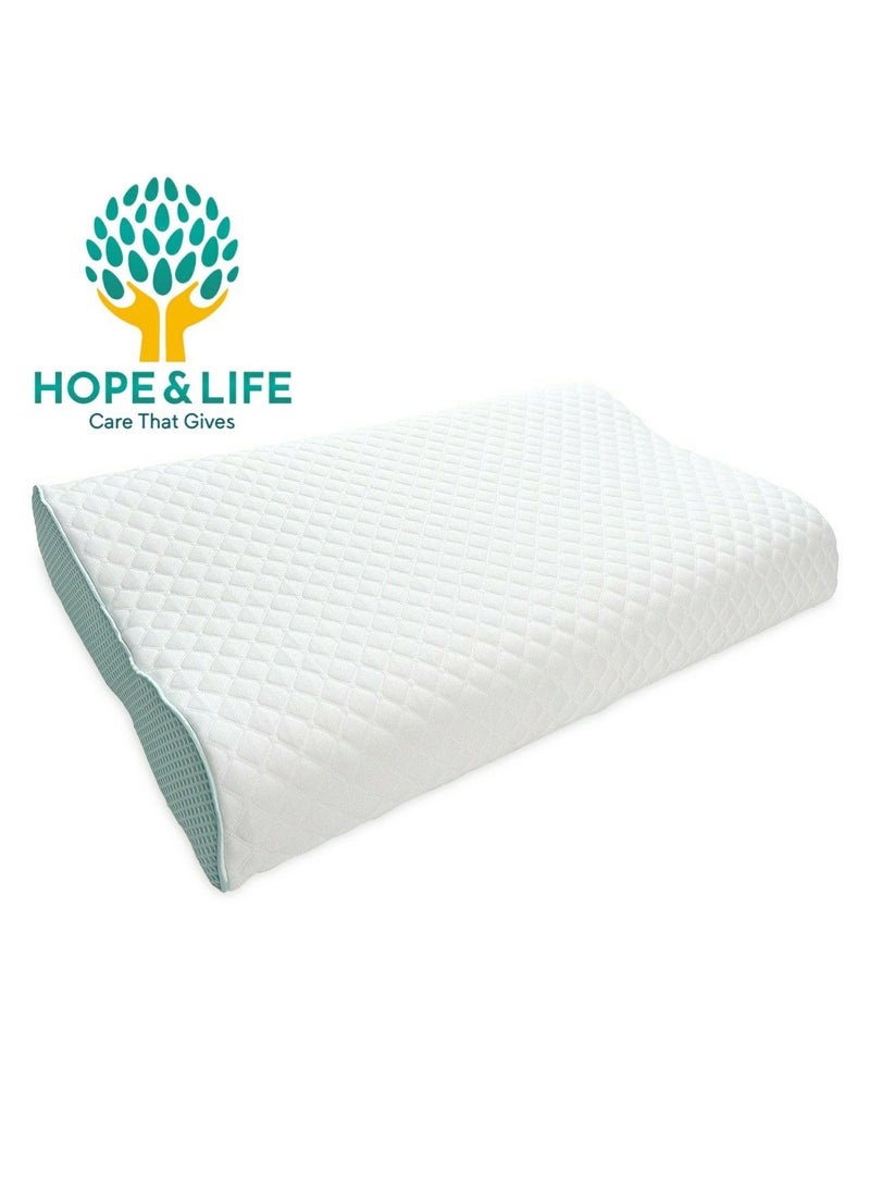 Hope And Life - Memory Foam Contour Pillow Provides Proper Neck and Neck Support - 60*35*9/11cm - Image 1