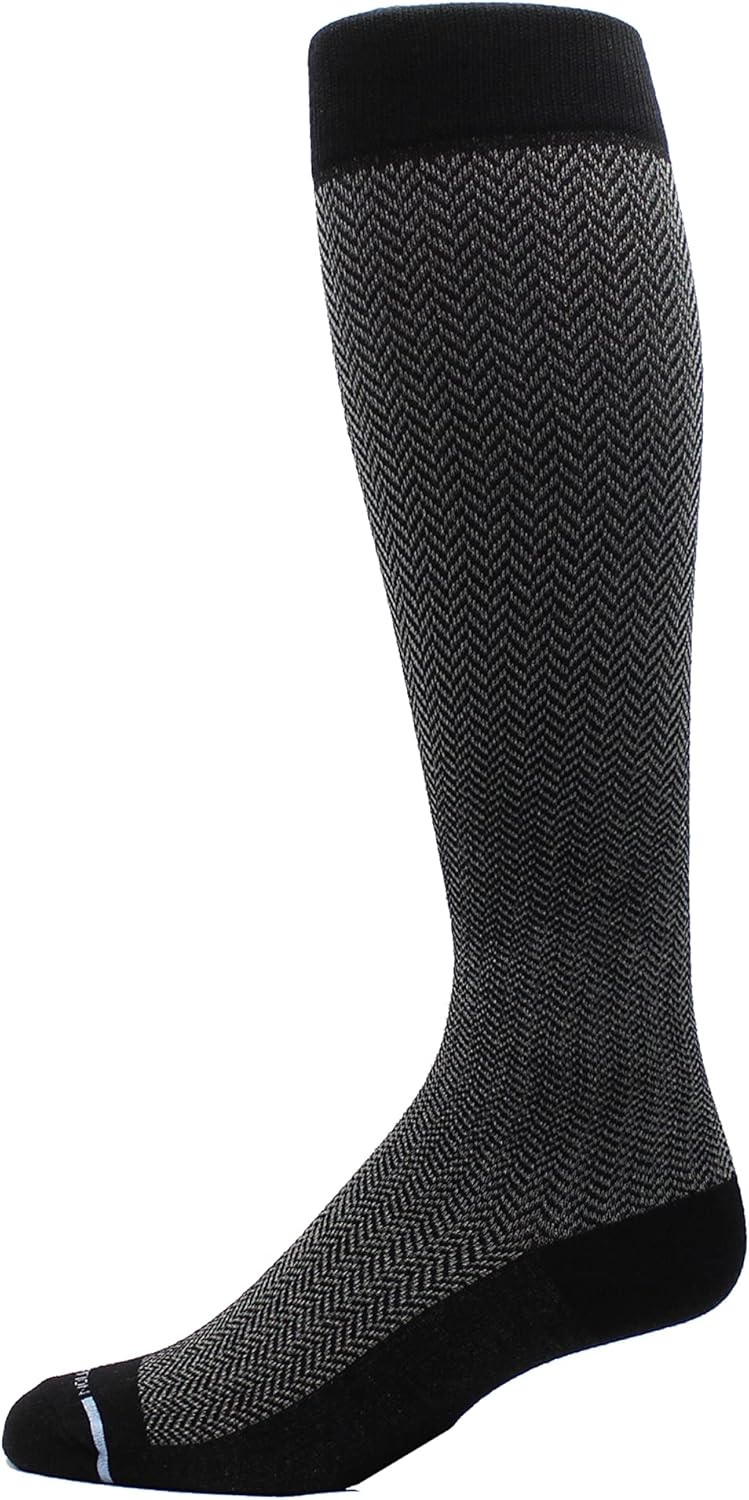 Dr Motion 4 Pairs Men's Athletic Traveler Graduated Compression Knee High Socks - Image 4