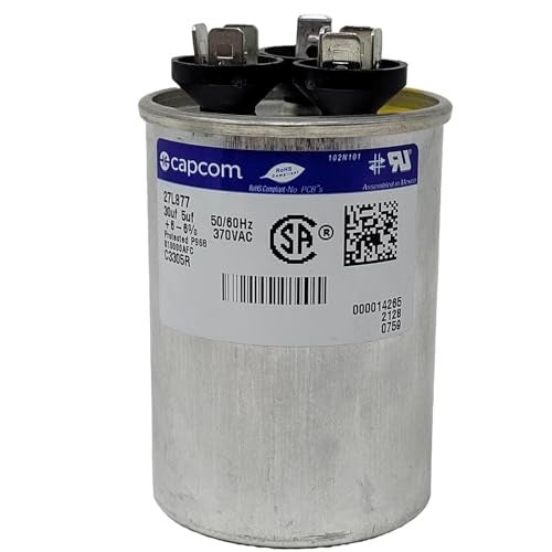 GE Genteq Replacement for Capacitor 30/5 uf 370 volt 97F9833, 370V, 30/5 MFD, Dual Run, Round Capacitor - Image 5