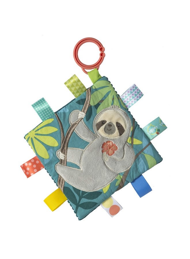 Mary Meyer Taggies Soothing Sensory Crinkle Me Toy with Baby Paper & Squeaker, 6.5 X 6.5, Molasses Sloth - Image 1