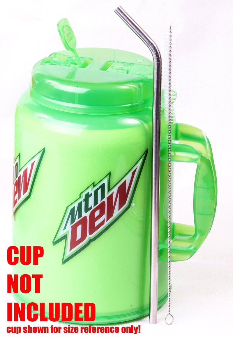 CocoStraw 4 JUMBO 14" Stainless Steel 100 oz Straw + 4 Silicone Tips HUGE SUPER LONG Drinking Wide Insulated Whirley Travel Mug FOAM Truck Stop Cup (4 Jumbo Straws) - Image 3