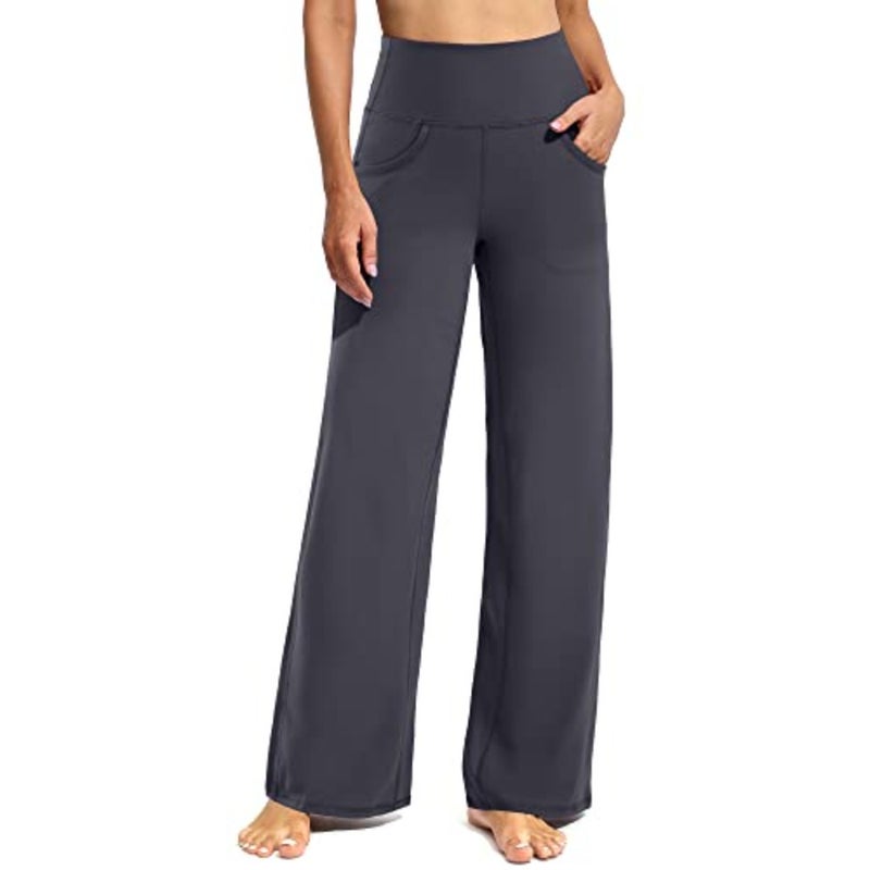 Women Yoga Pants Activewear Leggings Trousers with Pockets Stretch Loose Casual Wide Lounge Sweatpant/Regular/Tall - Image 1