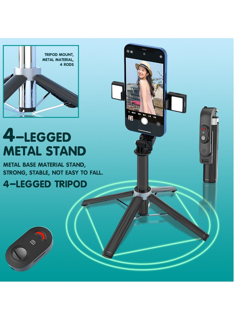 3-in-1 Bluetooth Selfie Stick with 360° Rotation, Portable and Wireless Selfie Tool with Remote for Convenient Photography - Image 3