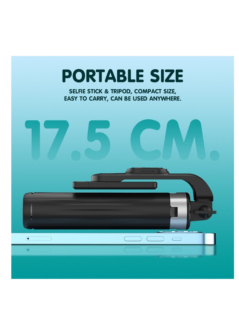 3-in-1 Bluetooth Selfie Stick with 360° Rotation, Portable and Wireless Selfie Tool with Remote for Convenient Photography - Image 5