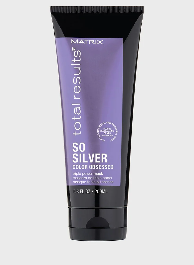 Matrix So Silver Triple Power Toning Hair Mask For Blonde And Silver Hair 200 Ml