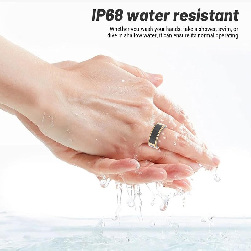 Zopsc Smart Fitness Ring, Stainless Steel IP68 Waterproof Tracker with Multiple Sports Modes for Running, Climbing - Image 3