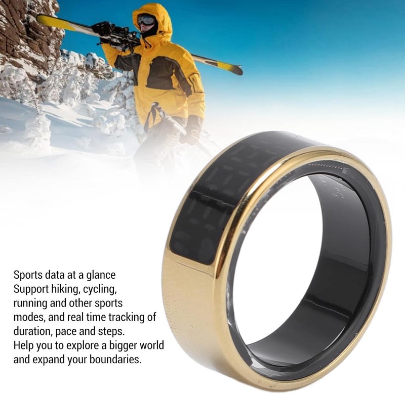 Zopsc Smart Fitness Ring, Stainless Steel IP68 Waterproof Tracker with Multiple Sports Modes for Running, Climbing - Image 2