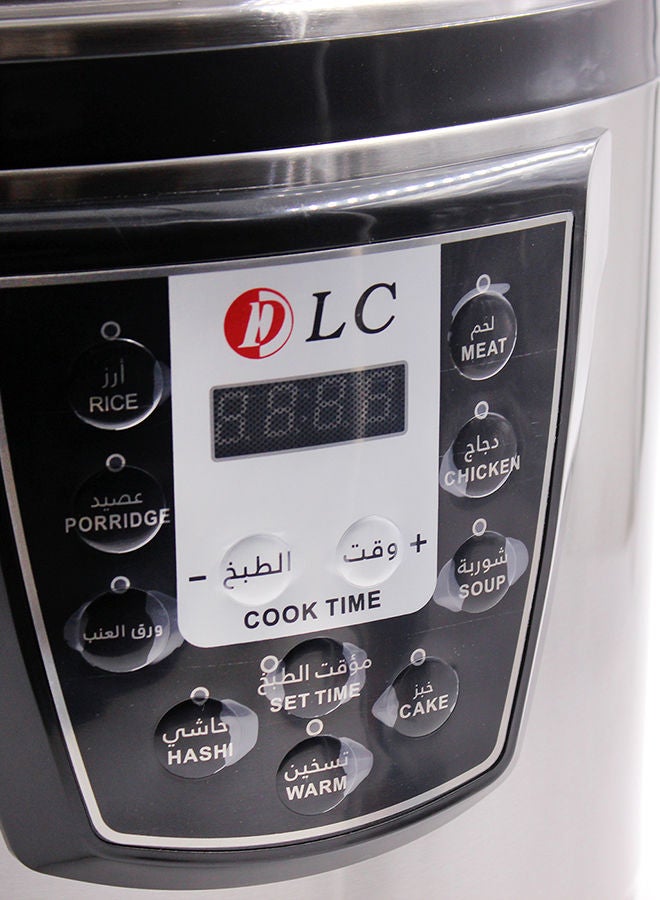 دي إل سي  قدر ضغط كهربائي 6 L 1000 W DLC-3019-6 أسود/ فضي - Image 1