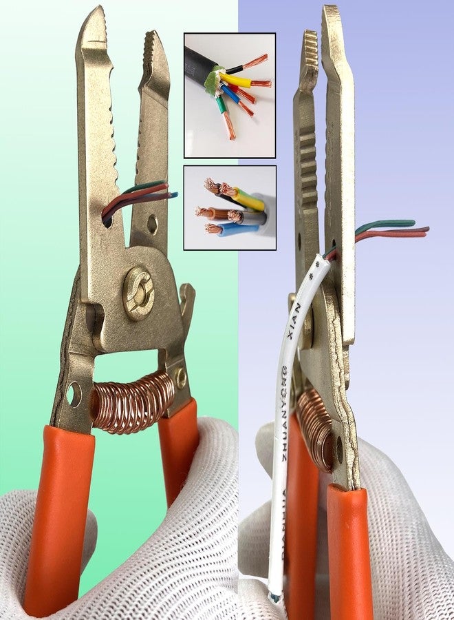WEDO Wire Stripper,Non-Sparking Wire Cutter,20-30 AWG Solid,Beryllium Copper,6-Inch Wire Stripper Tool,DIN Standard, BAM Certificate,Wire Cutter Stripper With Non-slip Handle - Image 5