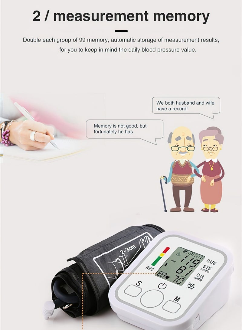 Goldfish Automatic Upper Arm Blood Pressure Monitor for Home Use with Irregular Heartbeat Detection Easy Measurements and Accurate Results - Image 3