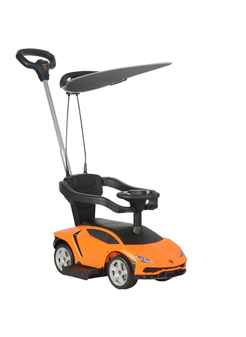 FACTUAL TOYS Lamborghini Centenario Canpoy Hanle Pusher Car - Orange  - Image 1