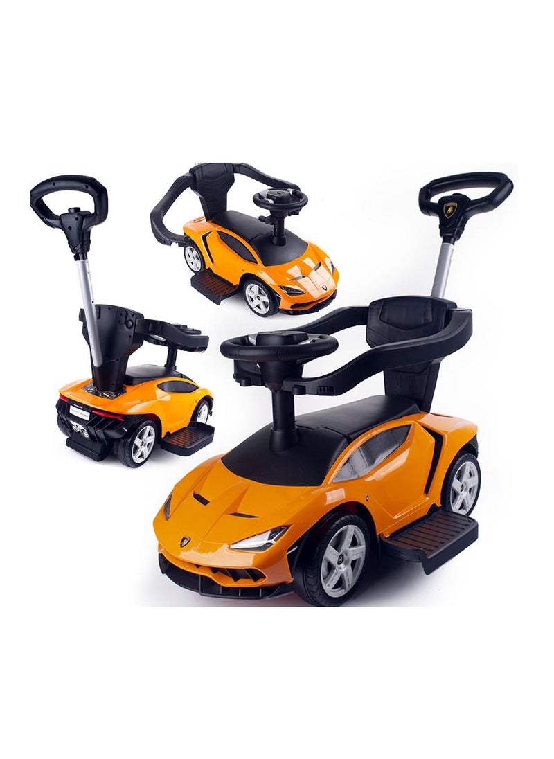 FACTUAL TOYS Lamborghini Centenario Canpoy Hanle Pusher Car - Orange  - Image 2