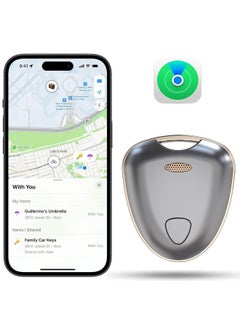 Beauenty Item Locator, Security SmartTag Works with Apple Find My (iOS only), Phone Finder, Key Finder Compatible with iPhone iPad iWatch Mac, Bluetooth Tracker for Keys Wallets Belongings(Gray-1pcs)  - Image 1