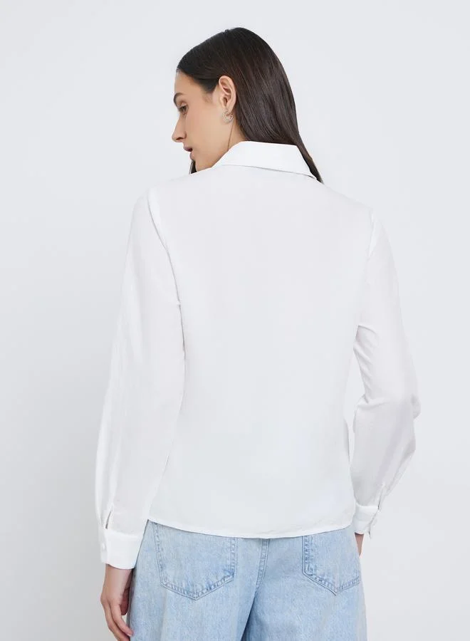 Styli Styli Layered Striped Long Sleeve Buttoned Shirt