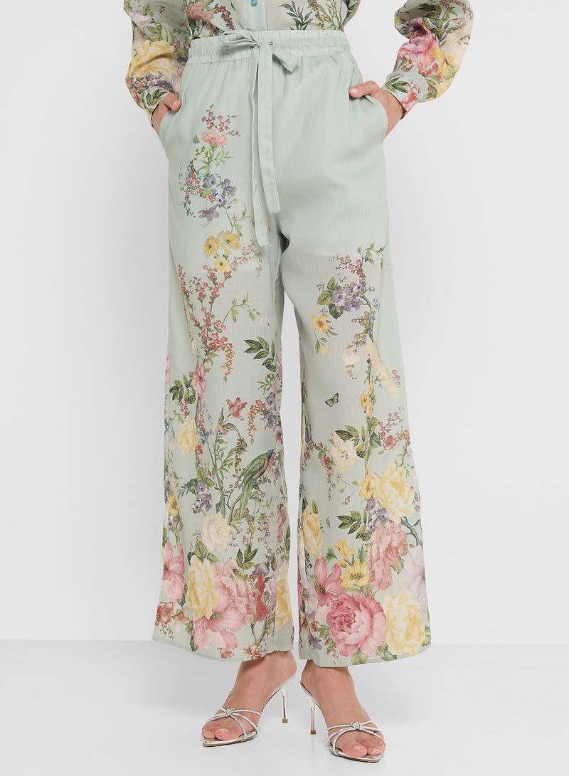 خزانة طقم بنطلون بطبعة زهور - Image 4