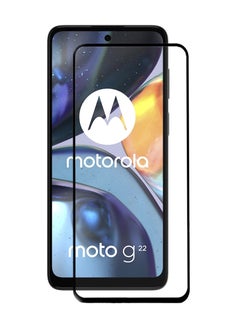 Motorola Moto G22 Screen Protector - Edge to Edge Tempered Glass Screen Protector - Black, High Transparency, Delicate Touch, Anti-Explosion, Smooth Arc Edges, Easy Installation.