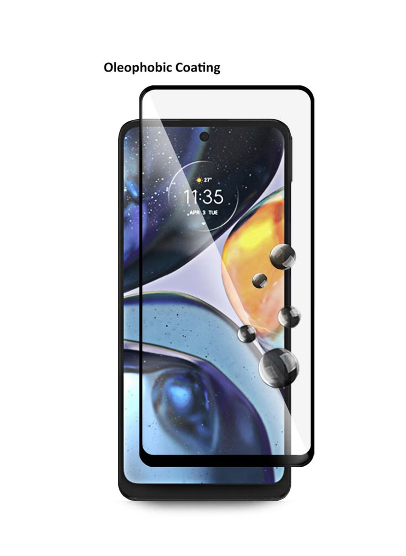 Generic - Motorola Moto G22 Screen Protector - Edge to Edge Tempered Glass Screen Protector - Black, High Transparency, Delicate Touch, Anti-Explosion, Smooth Arc Edges, Easy Installation. - Image 1