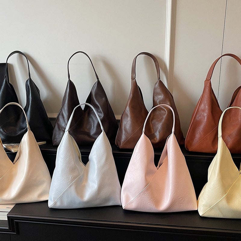Textured Simple Large Capacity Casual Shoulder Tote Bag for Women - Image 3