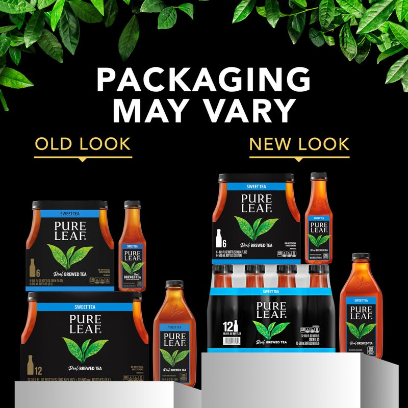 Pure Leaf Iced Tea, Sweetened 3 Flavor Variety Pack, 18.5 Fl Oz Bottles (Pack of 12) - Image 2