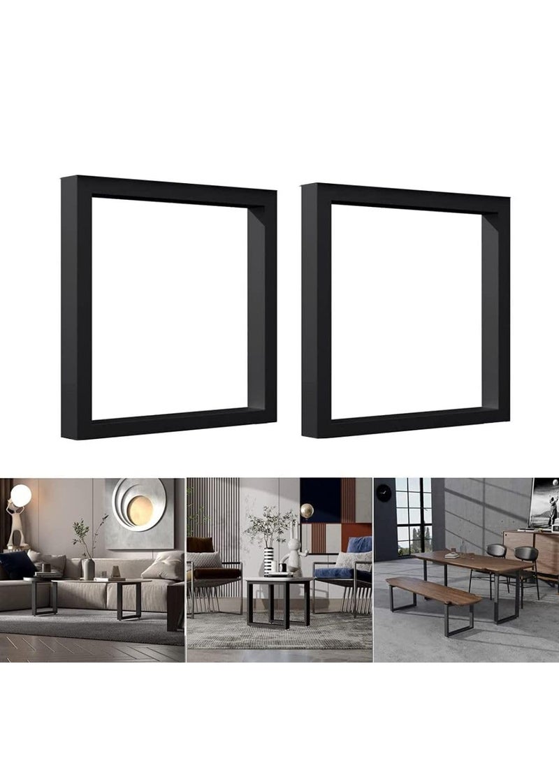 HIRVALL HIRVALL 16 Metal Table Legs Desk Legs Coffee Table LegsBench Legs for Desk Coffee Tables Dining Tables Benches16 18 Square Shape Heavy Duty Thickened Material Black  - Image 2