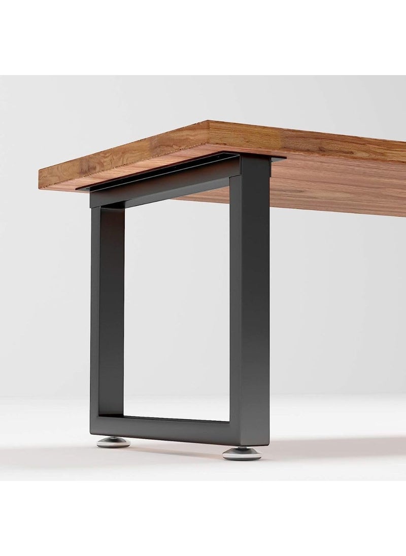 HIRVALL HIRVALL 16 Metal Table Legs Desk Legs Coffee Table LegsBench Legs for Desk Coffee Tables Dining Tables Benches16 18 Square Shape Heavy Duty Thickened Material Black  - Image 1
