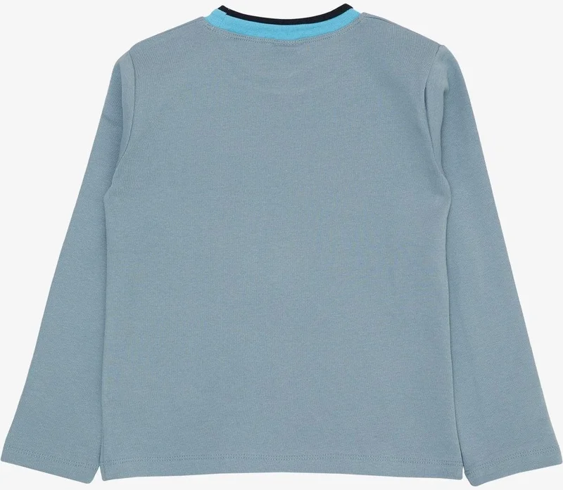 بريز Breeze Boy's Long Sleeve T-Shirt with Text Printing, Age 5-9, Ice Blue