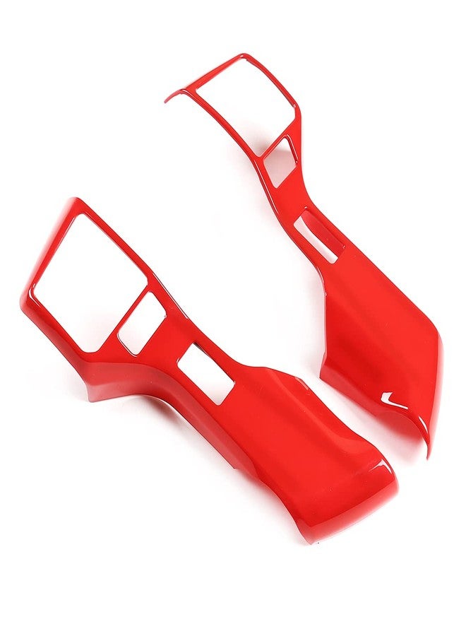 LLKUANG Car Steering Wheel Moulding Chrome Cover Trims Stickers Fit for Toyota Tundra 2014-2021 Tacoma 2016-2022 ABS Steering Wheel Cover Trim Accessories(Red,3+3 Holes Style) - Image 3