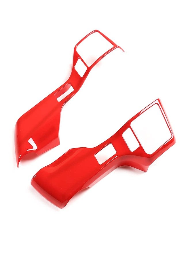 LLKUANG Car Steering Wheel Moulding Chrome Cover Trims Stickers Fit for Toyota Tundra 2014-2021 Tacoma 2016-2022 ABS Steering Wheel Cover Trim Accessories(Red,3+3 Holes Style) - Image 4
